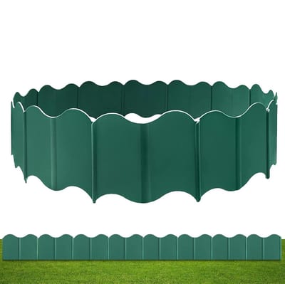 Tuinrand Decoratie - Buitenomheining Gazon - Tuin Indelen - Innovatieve Harstechnologie - 300 cm totaal - Zwart
