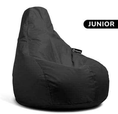 Casacomfy Premium Junior - Zitzak voor Kinderen - Ergonomisch - Waterafstotend - Zwart