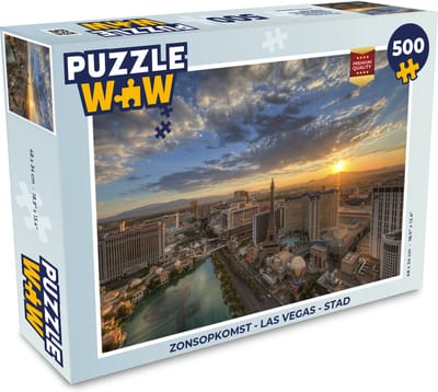 Puzzel Zonsopkomst - Las Vegas - Stad - Legpuzzel - Puzzel 500 stukjes