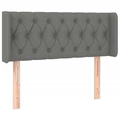 vidaXL - Hoofdbord - LED - 93x16x78/88 - cm - stof - donkergrijs