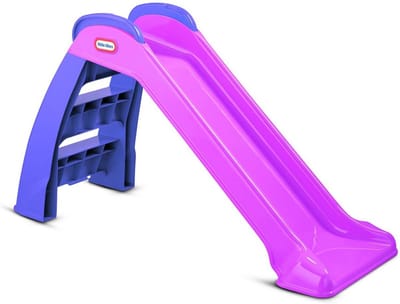Speelgoed Glijbaan - Kinderglijbaan - Buiten Spelen - Stevig Plastic - 110 cm - Roze Paars