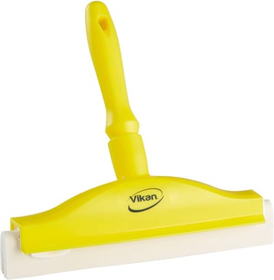 Trekker | Handtrekker | Vikan Klassieke Handtrekker – Dubbelbladige hygiënische schoonmaaktrekker - Geel