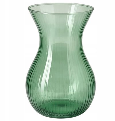Elegante Groen Glazen Vaas - 18 cm Hoog
