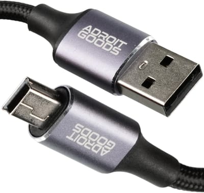 AdroitGoods Mini USB Datakabel - Mini USB naar USB-A Kabel – 2.0 datakabel - 1m
