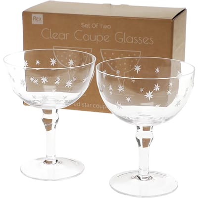 Cocktailglas Rex London Etched star (x2)