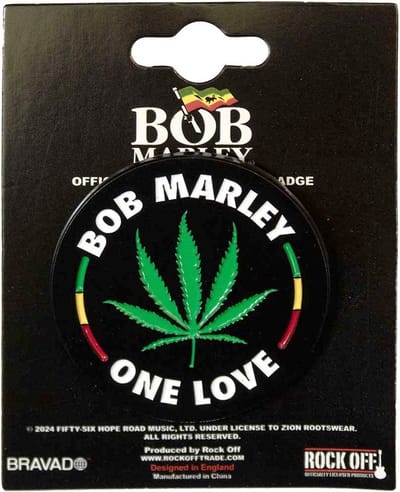 Bob Marley - Leaf Pin - Multicolours