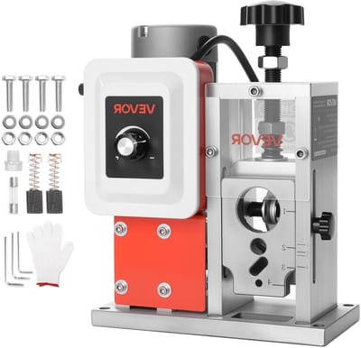 Elektrische Stripmachine - Kabelstripper Motor - Draad Strippen - Automatische Invoer - 1.5-40mm - Zilver