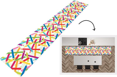 Keukenloper - Loper keuken - Potlood - Patronen - Regenboog - 300x50 cm - Keukenloper vinyl