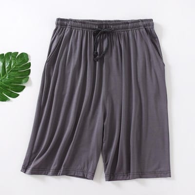 Heren Losse Shorts Dun Elastisch Ademend Stretch Snel drogend Casual Plus Size Pyjamabroek Strand Shorts XL gray