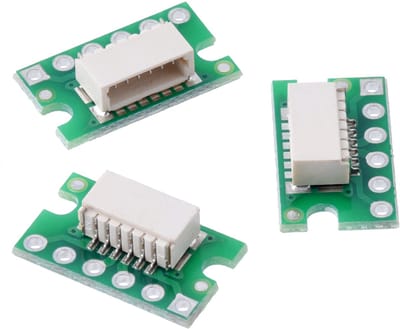 Pololu 4773 JST SH breakoutboard 6 pin male side entry 1.0 mm pitch 3 pack niet elektrisch getest breadboard adapter 2.54 mm