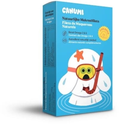 Canumi Makreelfilets voor honden - natuurlijke vis - rijk aan omega 3 en vitamine B - in blik - 120g