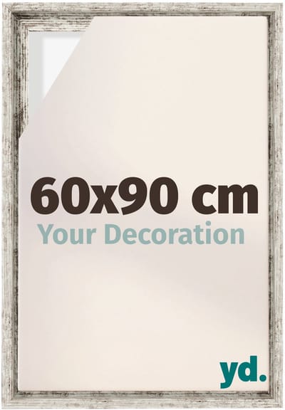 Your Decoration - Baklijst 60x90 cm - Wit Vintage - Baklijst voor Canvas - MDF - Lyon