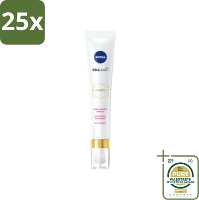 25 x NIVEA - Oogcrème - CELLular LUMINOUS630 - Tegen donkere kringen, wallen & rimpels - Voor alle huidtypen - Met Hyaluronzuur & Cafeïne - 15 ml - Grootverpakking - Oogcrème - Donkere Kringen - Wallen - Rimpels - Oogcontour