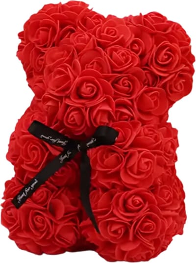 Bovista Rozen Beertje - Valentijn Cadeautje Voor Haar & Hem - Rose Bear - Rozen Beer - Teddy - Vrouw - Rood
