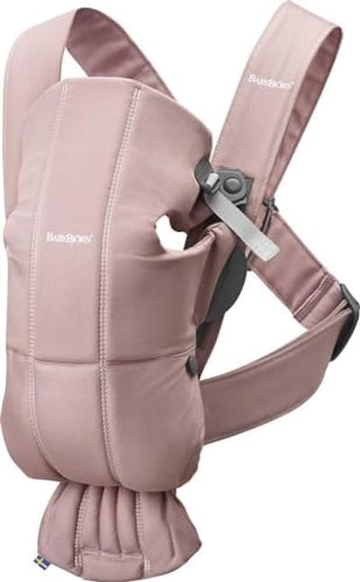Draagzak Mini voor Pasgeborenen - Geweven, Dusty Pink