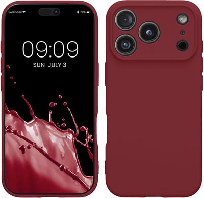 kwmobile telefoonhoesje geschikt voor Apple iPhone 18 Pro / iPhone 17 Pro - Hoesje voor smartphone - Precisie camera uitsnede - In bordeaux-violet