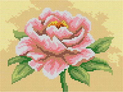 Borduurstramien Orchidea - 3520 - Peony - ORCHIDEA 18 x 24 cm (STRAMIEN ZONDER GARENS)