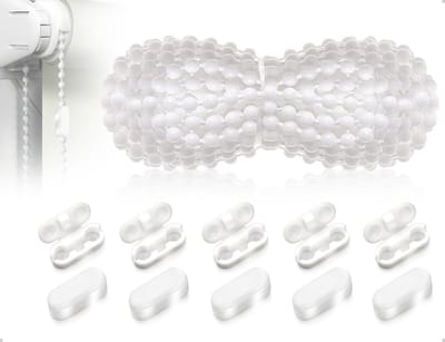 Dailygoods- Rolgordijnketting 6 m - Reserveonderdeel voor Rolluiken - 10 Connectoren - Aanpasbaar - PVC - Eenvoudig te gebruiken - Gordijnketting