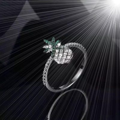 Drunk Sieraden Creatieve Ananas Ring Plaat AAAAACz Verlovings Trouwring voor Vrouwen Bruids Sieraden 9 black