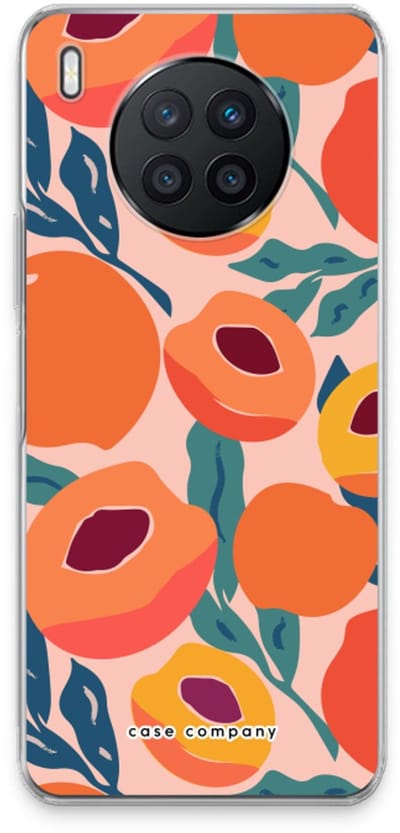 Case Company® - Hoesje geschikt voor Huawei Nova 8i hoesje - Perzik - Soft Cover Telefoonhoesje - Bescherming aan alle Kanten en Schermrand