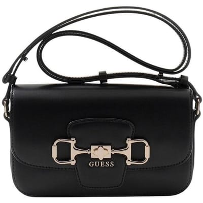 Guess Janie Convertible Crossbody Flap vrouw zwart in synthetisch materiaal met ketting schouder