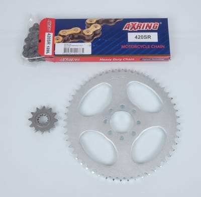 Kit chaîne Axring pour Moto Yamaha 50 Dt R Trail 8T 1999 à 2002 Neuf