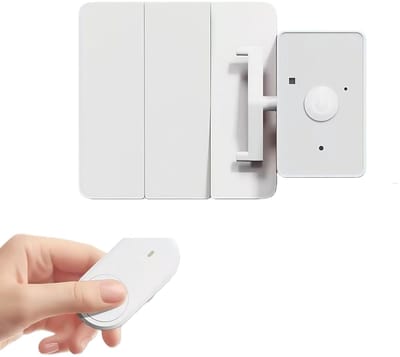 Afstandsbedieningsschakelaarset - 36×36×72mm - Draadloze slimme lichtschakelaar - Met afstandsbediening - Geschikt voor huurders, senioren en wintergebruik - Wit