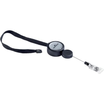 Textielkoord durable 8229 met afrolmechanisme 900mm zwart