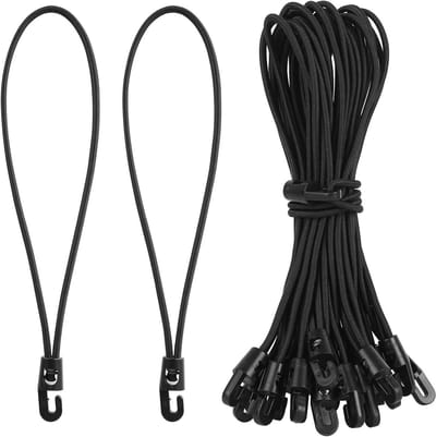 35 Stuks 25cm Tension Rubber met Haken, Multifunctionele Tensioners voor Zeilen, Gummizug voor Tent en Campingaccessoires