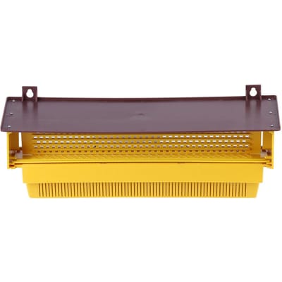 Piège à pollen amovible en plastique jaune avec plateau à pollen ventilé Outil d'apiculture gray
