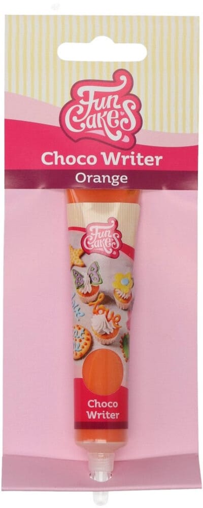 FunCakes Choco Writer - Oranje - 25g - Food Pen voor Taartdecoratie