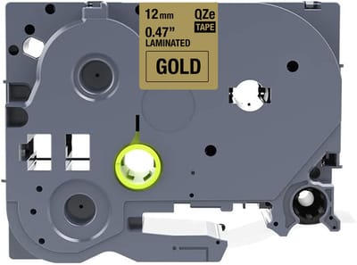 Brother compatible TZE-831 tape - Zwart op goud -12 mm x 8 m - Lettertape