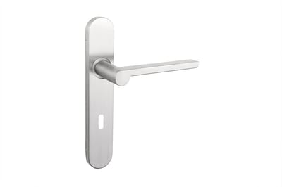 Lavuzo deurkruk Caserta RVS met afgerond schild SL72 | Per set | Deurklink met schild