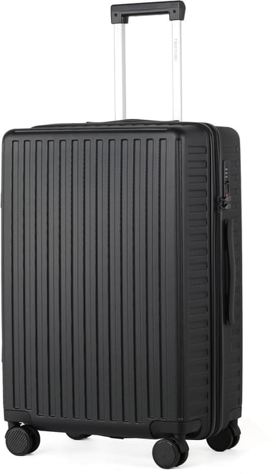 TAN.TOMI Reiskoffer Medium 66x44x27 - 65L - Spinner wielen - Lichtgewicht - TSA Slot -zwart