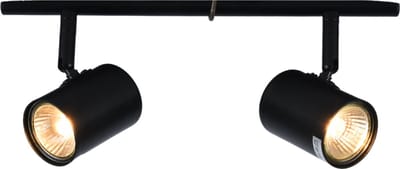 SensaHome FCMX776-A-GD Opbouwspots Zwart - 2-lichts Zwarte Spots - 30x15cm - GU10*3W Fitting - Exclusief Lichtbron