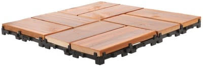 Houten Terrastegels - Buiten Vloer - Tuin Decoratie - In elkaar grijpend Ontwerp - 29 x 29 cm - Lichtbruin