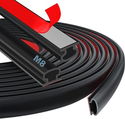SnelShoppen - Zelfklevende Deursluiting 10 m Rubber Dichtingsband Zwart - Tochtpreventie, Geluidsisolatie, Energie-efficiëntie, Weerbestendig