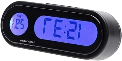 Digitale Auto Klok met LED Scherm en Universele Bevestiging - Dashboard Klok met Temperatuurmeting en Tijdweergave voor Alle Auto Modellen