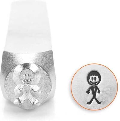 Slagstempel Stokfiguur bruidegom | hoogte 7mm