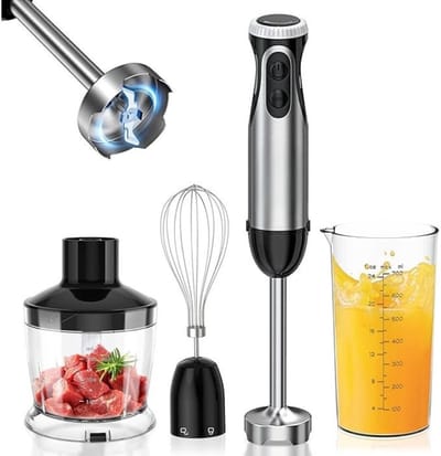 RVV® Mixer staafmixer - Mixer - Mixer handmixer - Zilver - 7cm x 7cm x 37 cm