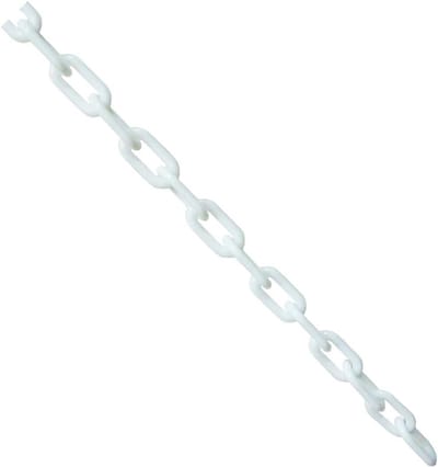 Decoratieve kunststof barriereketting 25m x 6mm voor buiten en binnen gebruik