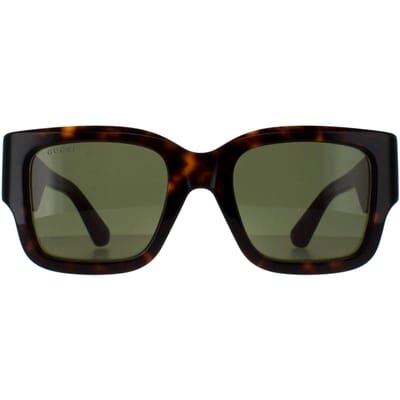 Gucci vierkant dames Havana met groen en rood GG1663S