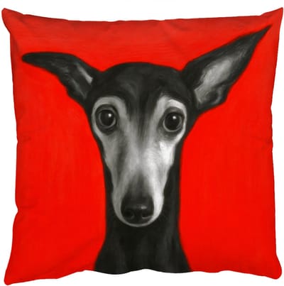 Sierkussens - Kussentjes Woonkamer - 50x50 cm - Windhond - Minimalistisch - Rood