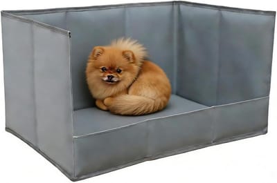 Hondentoilet - Puppy Trainer - Zindelijkheidstraining - Driezijdige Barrières - 57 x 38.6 x 30.5 cm - Zwart