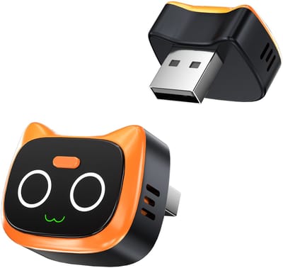 Namajunas - Auto connectiviteitsbox - Oranje - 1 stuks - Draadloze CarPlay-adapter compatibel met Apple iPhone en Android Auto voor in de auto - Wissel met één knop van telefoon - Snel automatische opnieuw verbinden - Aansluiten en gebruiken
