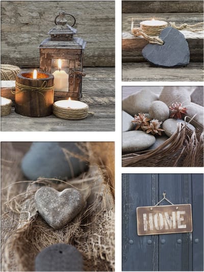 Art for the Home Home Canvas Set van 5 80x60 cm