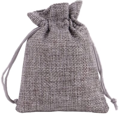 Dailygoods- Cadeauzakjes 10 stuks - Jute zakjes 9 x 12 cm - Duurzaam - Trekkoord - Herbruikbaar - Geschikt voor sieraden/snoep - Opbergzakjes