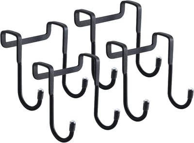 Set van 4 Over Deur Haken - Rvs Dubbele Haken voor Kleding, Badkamer en Keuken zonder Boren