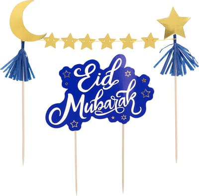 Boland - Set taartdecoratie 'Eid Mubarak' - Geen thema - Ramadan versiering