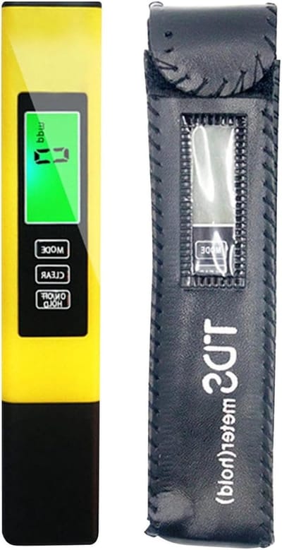 Digitale Watertester - TDS Meter Drinkwater - Waterkwaliteit Testen - Titaniumlegering Sonde - 17 x 4 x 2 cm - Zwart